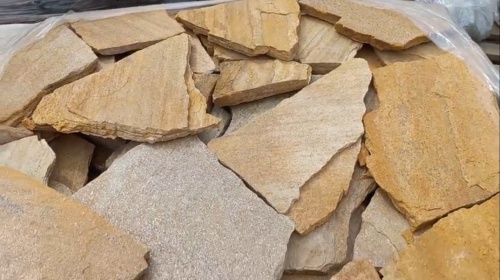 Плитняк златолит жёлтый для цоколя купить в Мелеузе