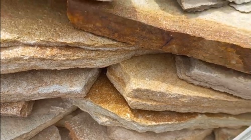 Плитняк златолит жёлтый золотистый для отмостки купить в Мелеузе