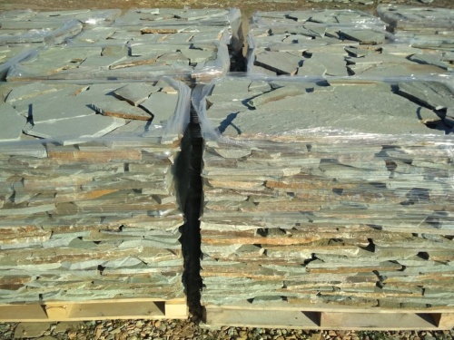 Плитняк златолит зелёный для цоколя, отмостки купить в Мелеузе