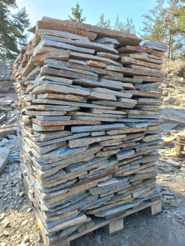 Плитняк златолит серебристый для цоколя, отмостки купить в Мелеузе