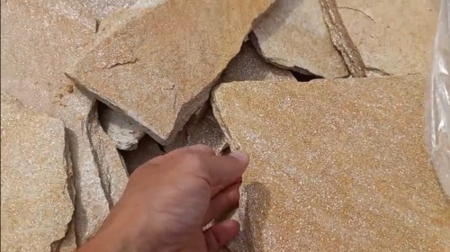 Плитняк златолит жёлтый золотистый для фасада 1,5-3см купить в Мелеузе