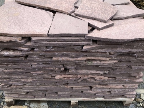 Плитняк лемезит бордовый для облицовки цоколя 20-25 мм  купить в Мелеузе