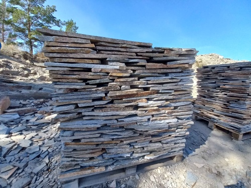 Плитняк златолит серебристый для фасада купить в Мелеузе