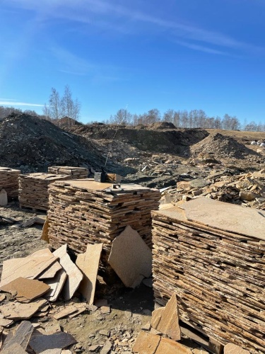 Плитняк златолит жёлтый золотистый для фасада 1,5-3см купить в Мелеузе