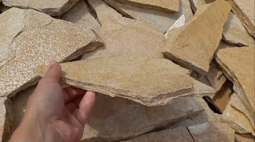 Плитняк златолит жёлтый для цоколя купить в Мелеузе