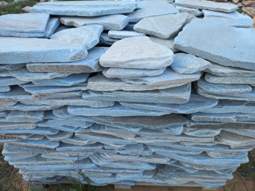 Плитняк златолит зелёный галтованный для цоколя купить в Мелеузе